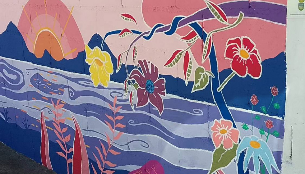 Mural rosco.art en Sabero violencia contra la mujer